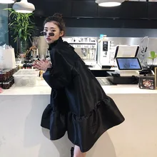 Феей реального Франции нишу платье маленький глава женские первая любовь с рукавами-буф для Фонари с длинным рукавом с надписью LengthJ1904014