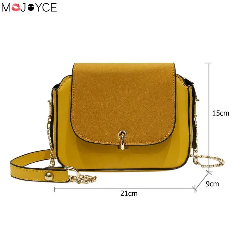 Сумка через плечо с цепочкой винтажная женская сумка матовая кожаная bolsa