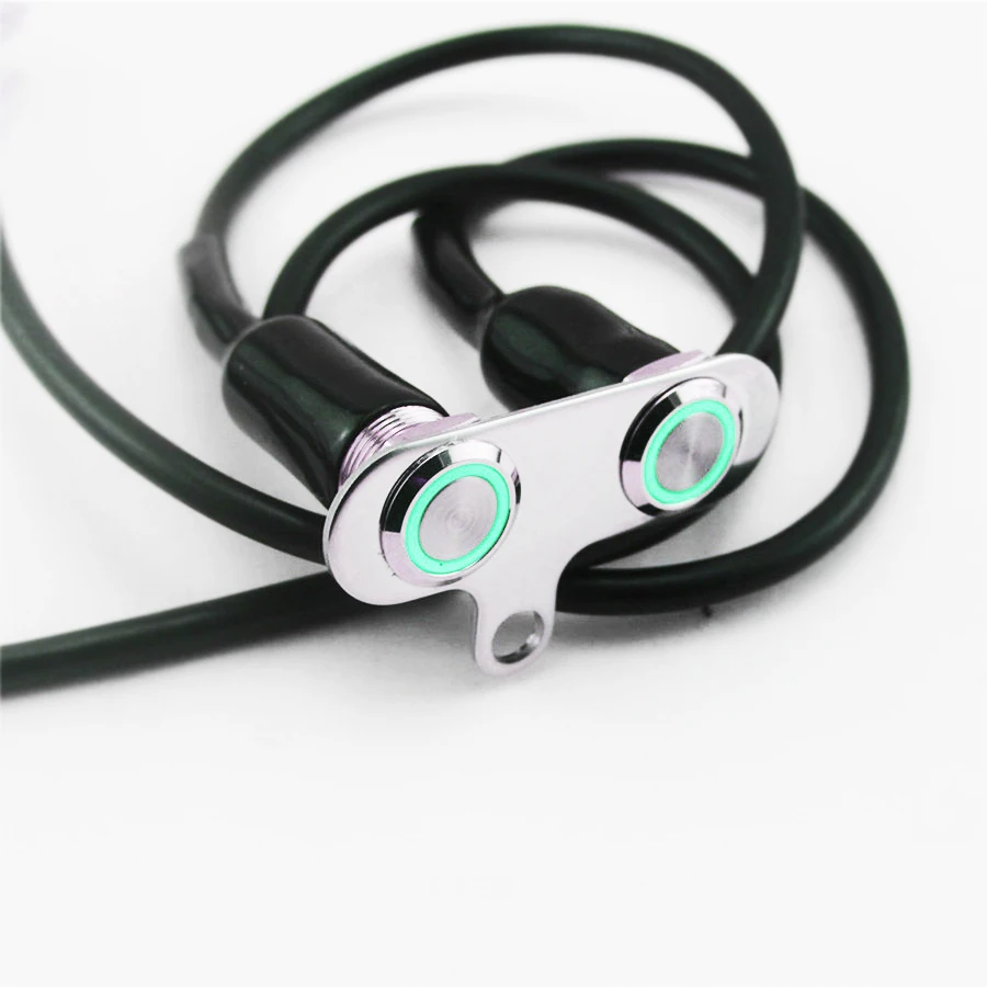 

Universal Motorcycle Horn Engine Start Kill Dual Buttons Switch CNC Aluminum Alloy IP65 Self-return Reset Switch