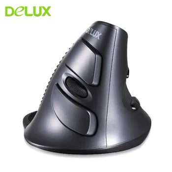 

Delux Wireless Vertical Mouse Ergonomic M618 6D Optical Upright Mice 800-1200-1600DPI Adjustable Mause with Removable Palm Rest