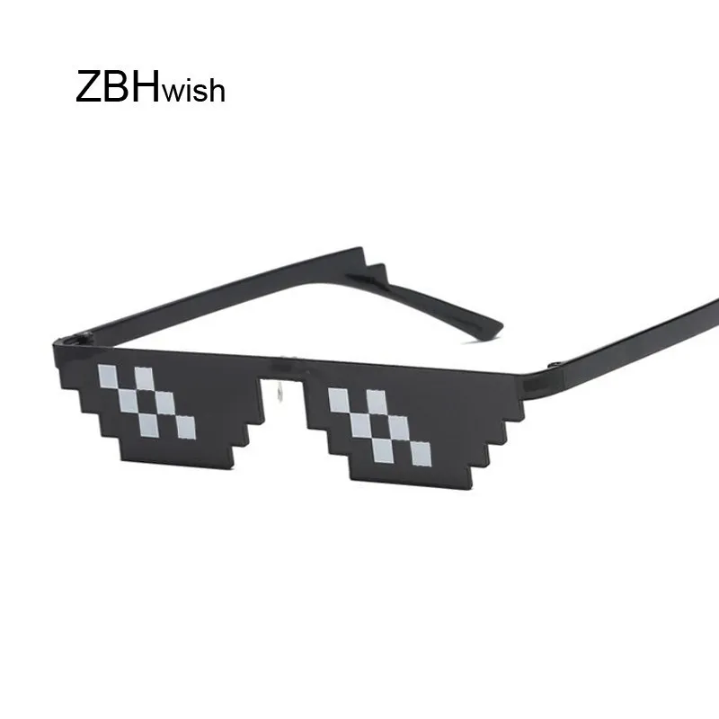 Glasses 8 Bit MLG Pixelated Sunglasses Woman Brand Thug Life Party Eyeglasses Ladies Vintage