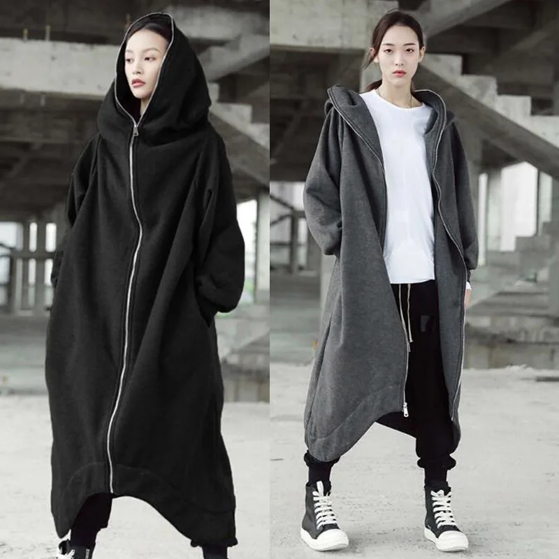

2019 ZANZEA Women Hooded Coats and Jackets Female Full Sleeve Zip Long Jackets Ladies Winter Thin Outerwear Mujer Windbreakers