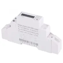 1P 220 V/230 V ЖК-дисплей цифровой Дисплей однофазный din-рейку электроэнергии Мощность потребление энергии метр Цифровой ваттметр 50/60Hz