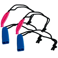 4 Pieces Durable Safety Whistle and Lanyard For Scuba Diving Fishing Hiking Outdoor Sports Travel