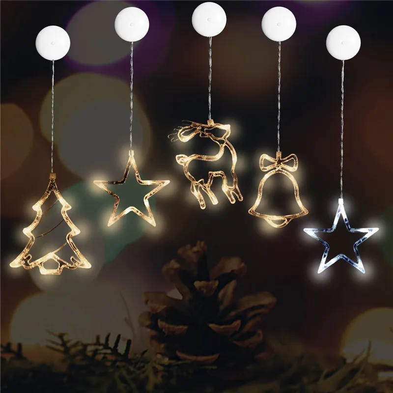 20 Led Christmas Bell Lights Christmas Party Holiday Window Decorative Sucker Lamp Battery Powered Holiday Light for Home Decora 20 Led Christmas Bell Lights Christmas Party Holiday Window Decorative Sucker Lamp Battery Powered Holiday Light for Home Decora