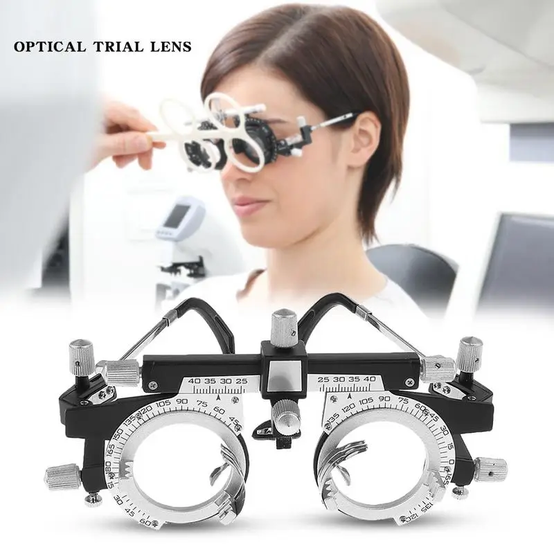 Регулируемые Профессиональные очки Оптическая оправа из металла оптическая оптика пробные линзы металлическая оправа PD очки аксессуары