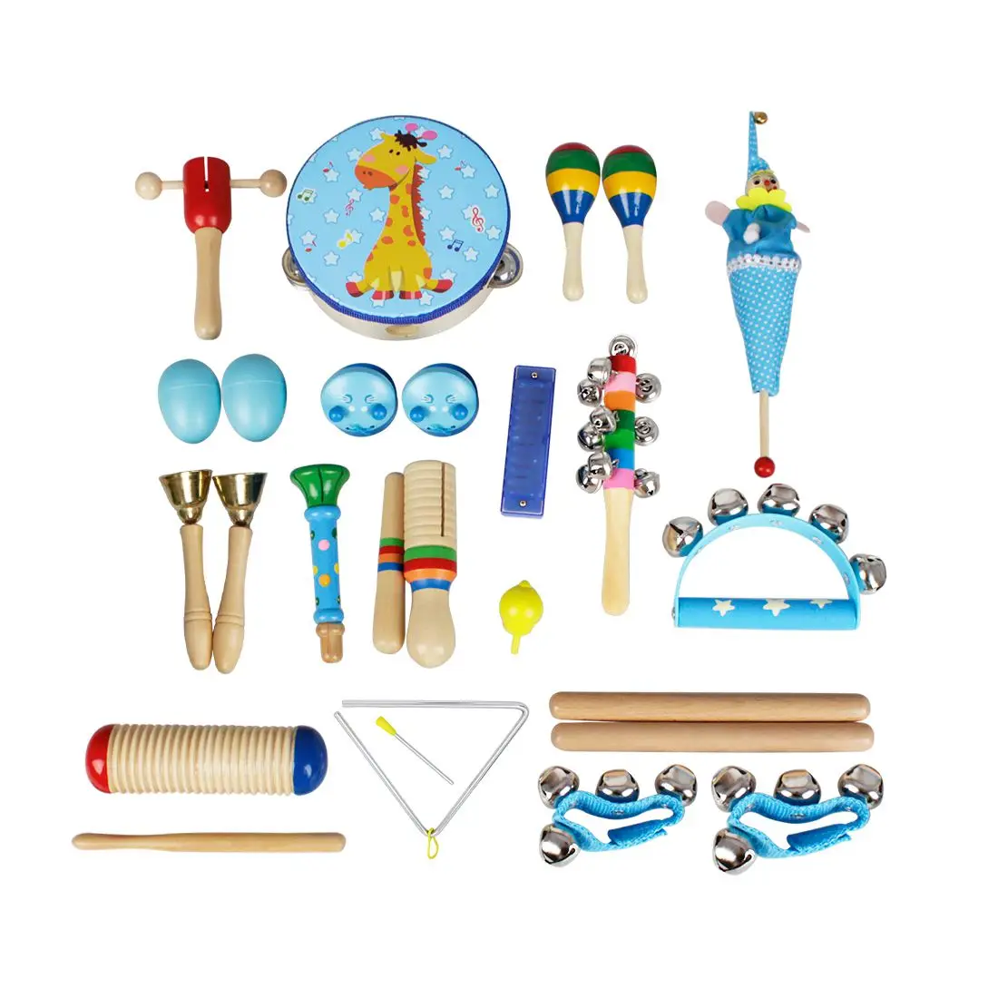 

22pce/set Musical Instruments Set Children Early Childhood Music Percussion Toy Combination Kindergarten Teaching Aids