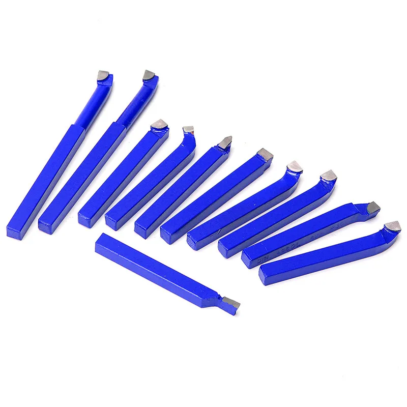 

Lathe Tool Bit 11Pcs Carbied Tip Tipped Cutter Tool Bit Cutting Set for CNC Lathe Turning Tool Milling Cutter