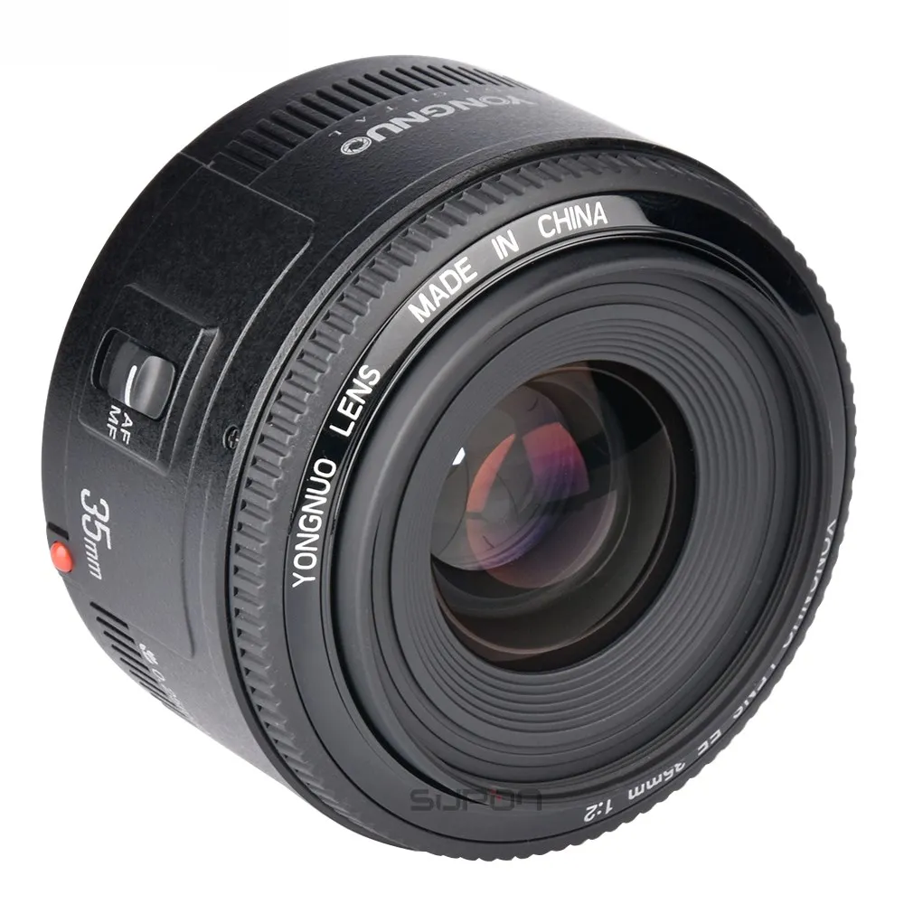 Объектив YONGNUO YN35mm F2.0 широкоугольный объектив с большой диафрагмой фиксированный объектив с автофокусом EF крепление для камер Canon DSLR 600D 60D 5D