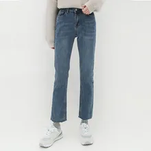 Зимняя бархатная вареная синяя джинсовая ткань брюки женские джинсы с высокой талией прямые тонкие повседневные женские брюки модная повседневная одежда PL11