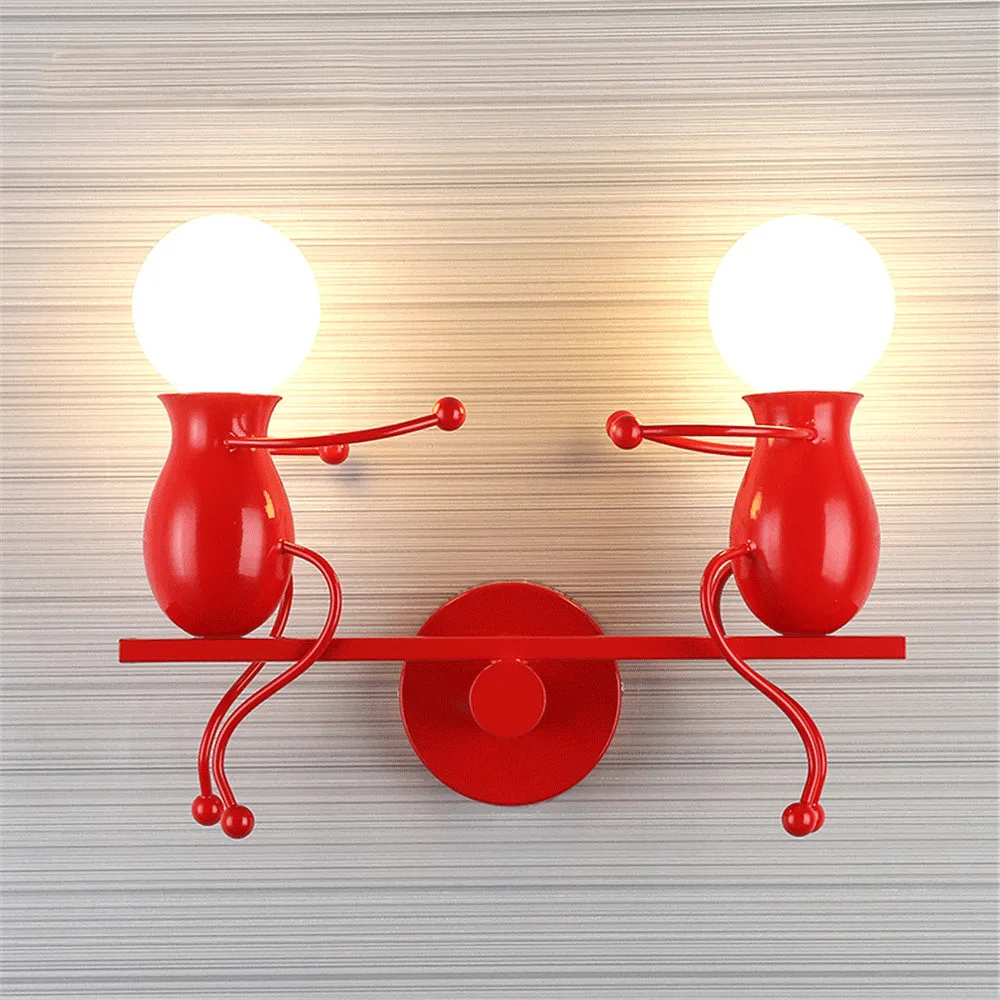 

Nordic creative personality simple ironwork simple living room bedroom bedside children's room antler wall light