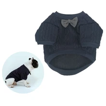 1 шт. Модная креативная Удобная теплая блуза с бантом для домашних животных Рождественская одежда собачья одежда собаки одежда для щенка