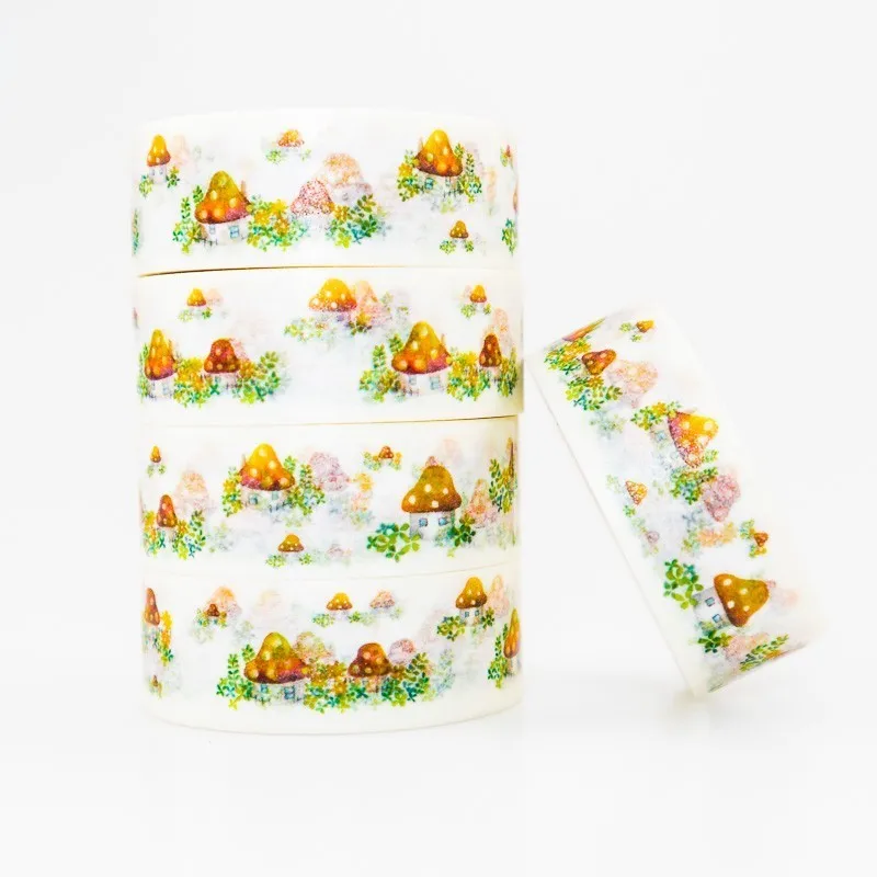 

Small House Pattern Washi masking tape sticky color decorative tape set DIY decoration office stationery scrapbook 1PCS