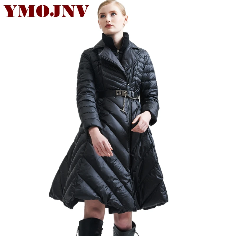 YMOJNV Womens Down Jackets 2018 Brands Fake Two White Duck