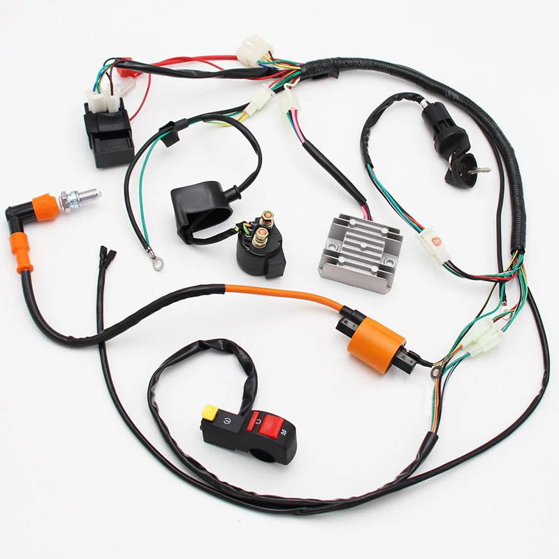 

Full Wiring Harness Loom Solenoid Coil Regulator CDI 150cc - 300cc ATV Quad Bike
