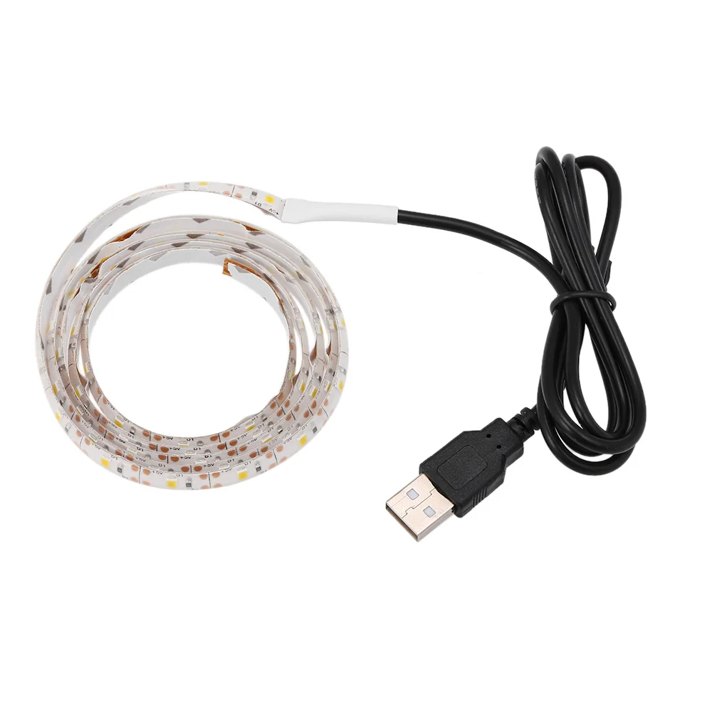 

1 Meter USB LED Light Strip Foldable TV Backlight Strip Warm White Waterproof For Home Beautify Flat Screen Desktop Monitors PC