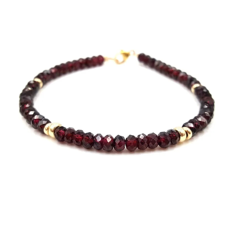 

LiiJi Natural Stone Garnet Peridots Tanzanites 925 Sterling Silver Gold Color Sparkling Delicate Jewelry For Women Men
