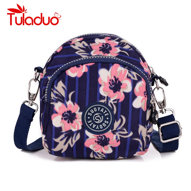 

Multi-function Female Messenger Bags Nylon Multi-layer Waterproof Single Shoulder Bag Messenger Bag Travel Zipper Bags Clutch