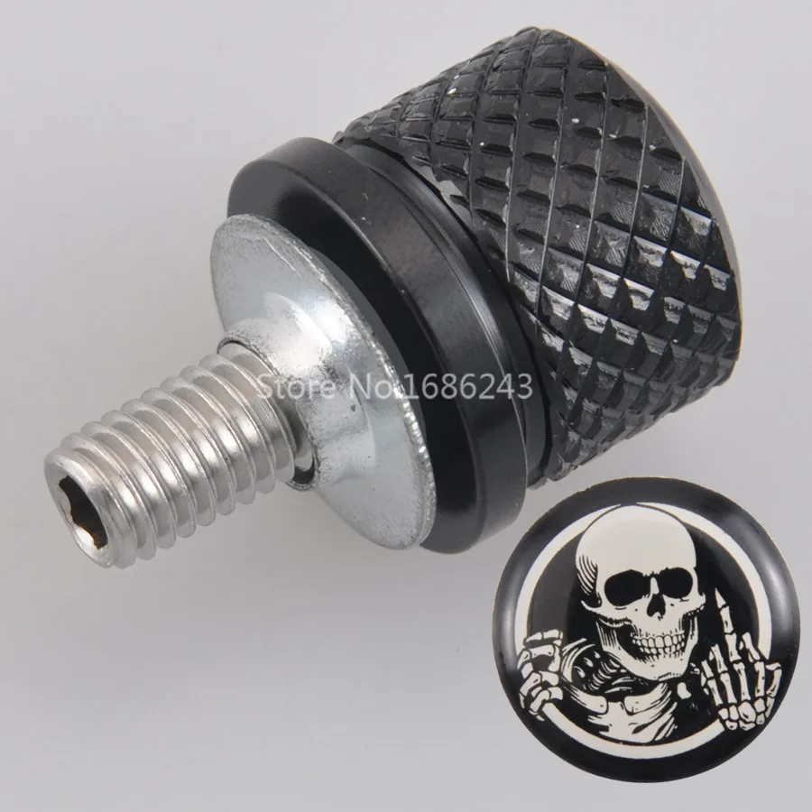 Chrome 8mm Quick Release Skull Finger Seat Bolt Screw for Victory Cross 2014-Up Chrome 8mm Quick Release Skull Finger Seat Bolt Screw for Victory Cross 2014-Up