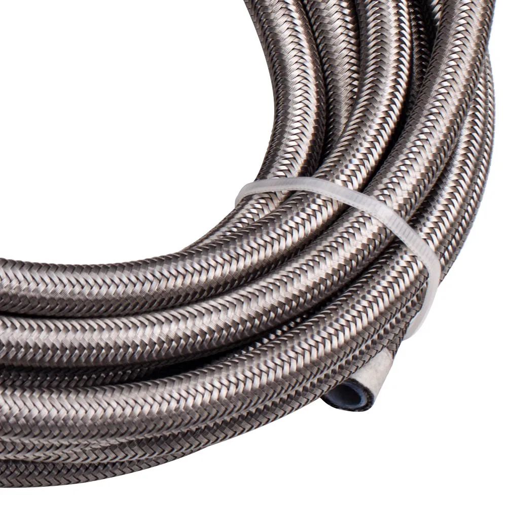 20FT AN6 тефлоновая нержавеющая сталь PTFE E85 топливо 10 фитинги шланг Конец 20 футов| |