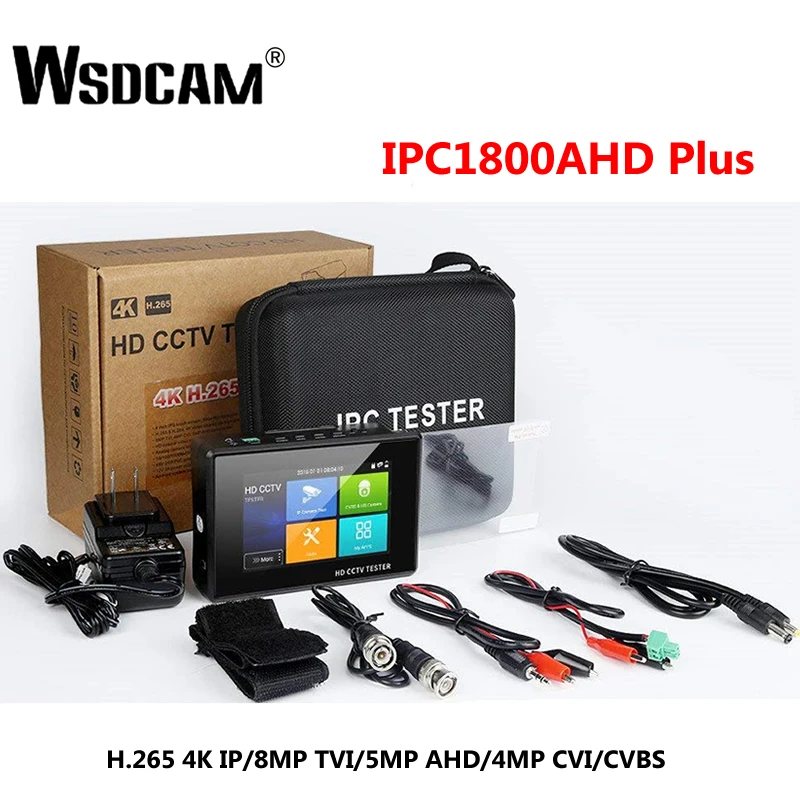 Wsdcam Newest 4 inch Wrist CCTV HD Camera Tester H.265 4K IP 8MP TVI 4MP CVI 5MP AHD Analog 5-in-1  - 32952503887  Wsdcam Newest 4 inch Wrist CCTV HD Camera Tester H.265 4K IP 8MP TVI 4MP CVI 5MP AHD Analog 5-in-1  - 32952503887