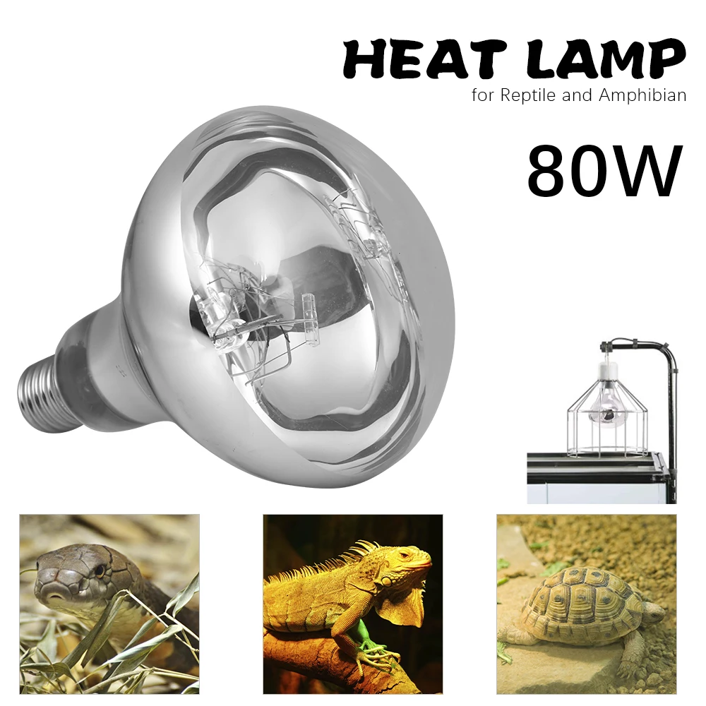 

E27 Pet Heating lamp 80W 100W Pet Heat Lamp for Reptiles and Amphibians Self-rectifying Mercury Lamp with Transparent Surface
