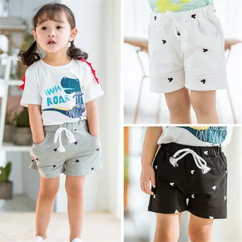 

Children's Shorts Fashion Cartoon Print Casual Pants 3 4 5 6 7 Years Girls Shorts Summer Seaside Vacation Kids Pants New Arrival