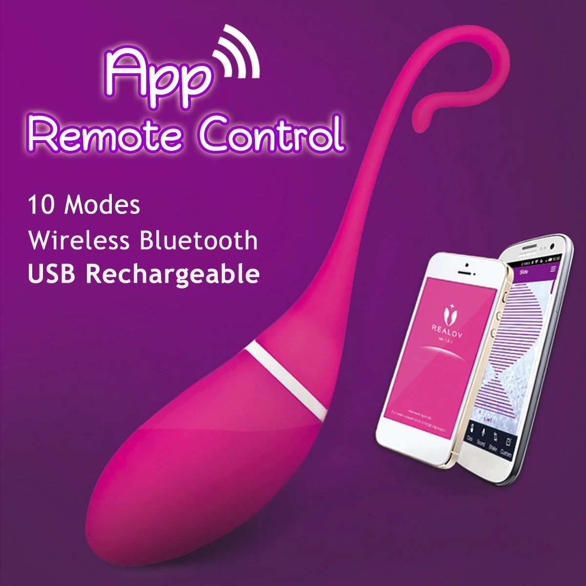 Aplicación inalámbrica vibrador de Control remoto huevos vibrador estimulación Clitoral masajeador