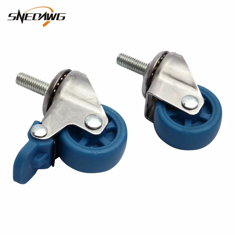 2pcs PA Furniture Anti-wrap Caster Wheel 1/1.25/1.5/2inch Swivel Wear-Resisting | Обустройство дома