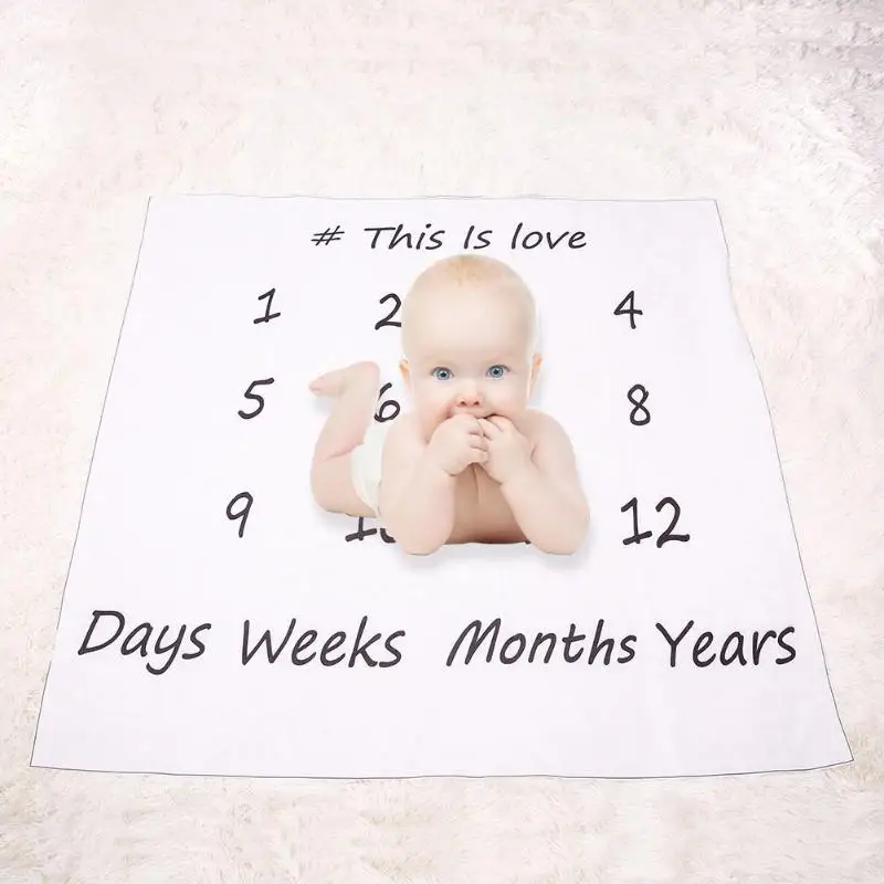 

Newborn Baby Blanket Print Swaddle Stroller Bedding Wrap Photography Props