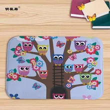 Новое поступление, коврики для входной двери, рисунок мультяшной совы, кухонные ковры, для гостиной, эркер, пыленепроницаемый коврик