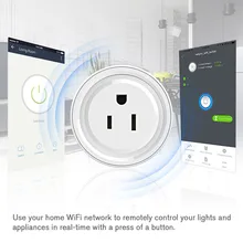 Smart US мощность мониторинга Wi Fi Разъем беспроводной штекер умный дом переключатель совместим с Amazon Alexa, Google Assistant