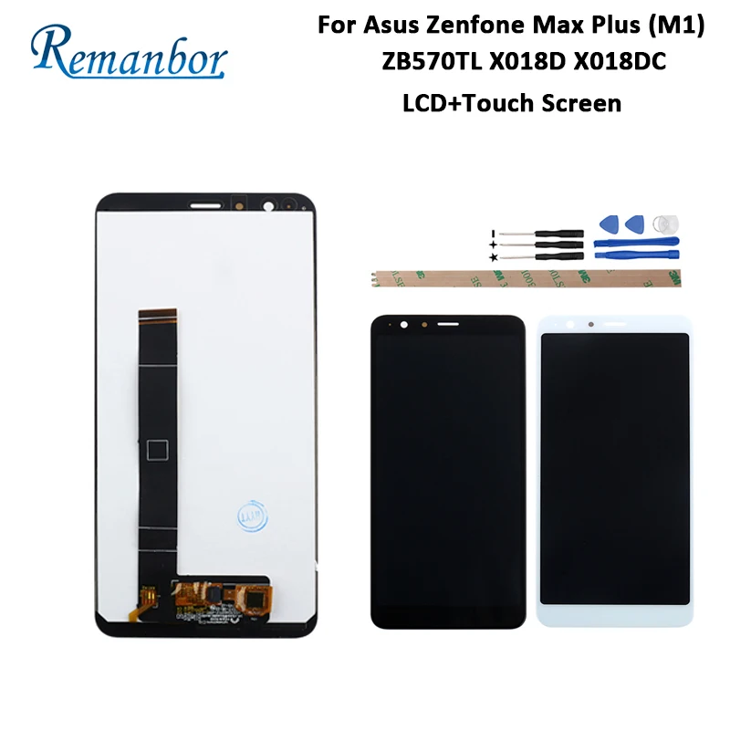 

Remanbor For Asus Zenfone Max Plus M1 ZB570TL X018D X018DC LCD Display And Touch Screen 5.7'' New Replacement +Tools 2160*1080