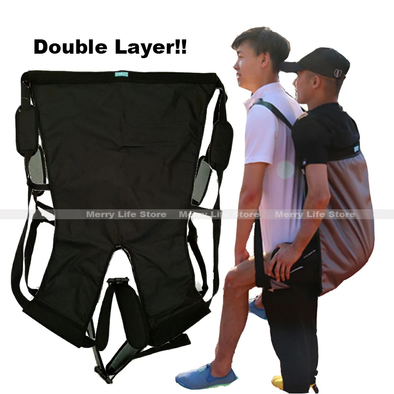 

Patient Lift Sling Carrier One-Person Transferring Belt Carrying Up Down Stairs to Bed,Wheelchair,Chair,Car,Vehicle for Disabled