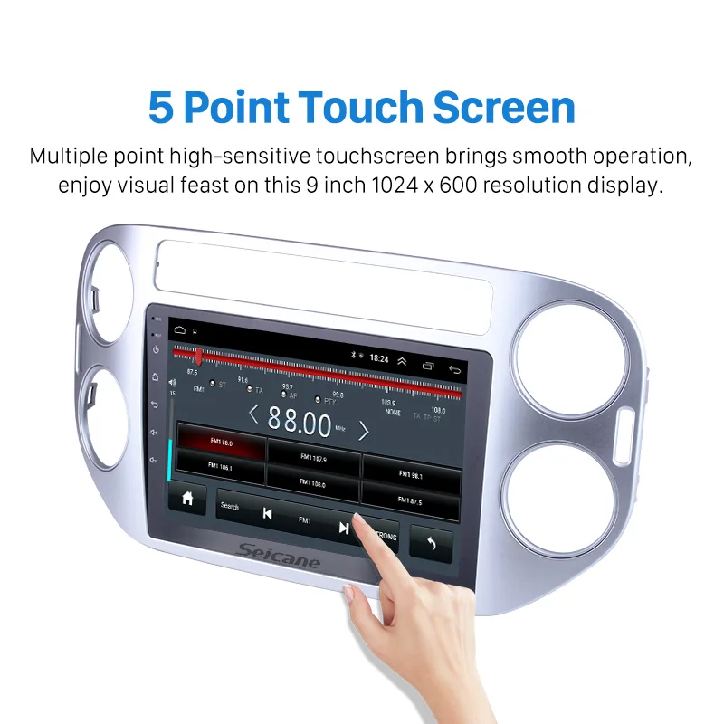 Seicane 2din android 2010 9 дюймов автомобильный GPS радио плеер для VW Volkswagen Tiguan 2011 2012 2013 2014 1080