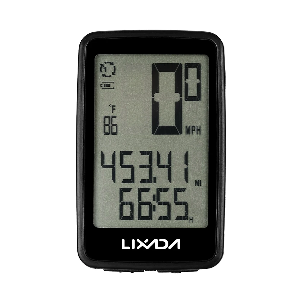 Lixada велосипедный спидометр, одометр большой экран Велоспорт компьютер USB Перезаряжаемый водонепроницаемый беспроводной Велоспорт измеряемый секундомер