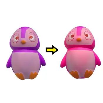 

Color Changing Girls Penguin Shape Decor Kids Stress Reliver Squishy Toy