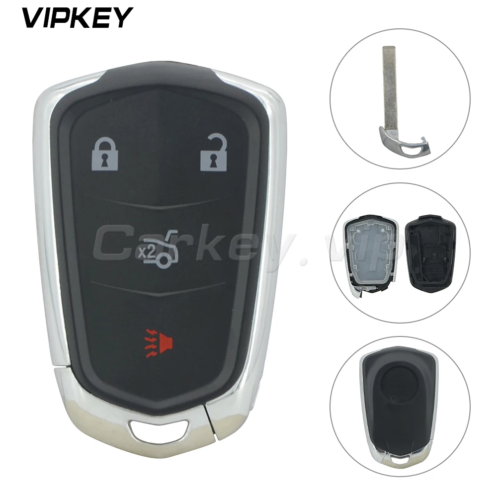

Remotekey HYQ2AB Smart key shell 3+1 button 13580811 for Cadillac 2014 2015 remote car key cover case key fob replacement