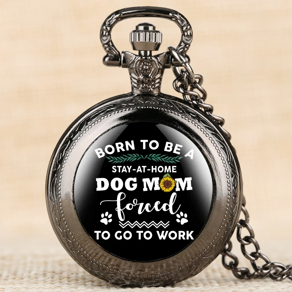 Творческий Собака Мама серии карманные часы для женщин ретро карманные часы для женщин кварцовые часы-кулон звено цепи для мамы