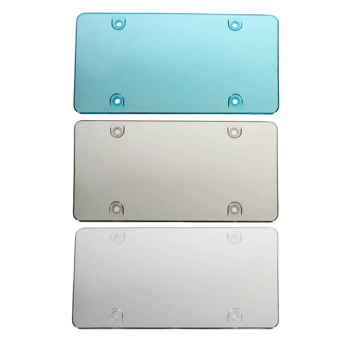 

1Pair 6x12inch Car License Plate Frame Number Cover Frame Shield Protector Cover with Screw Bolt Caps For America USA Car