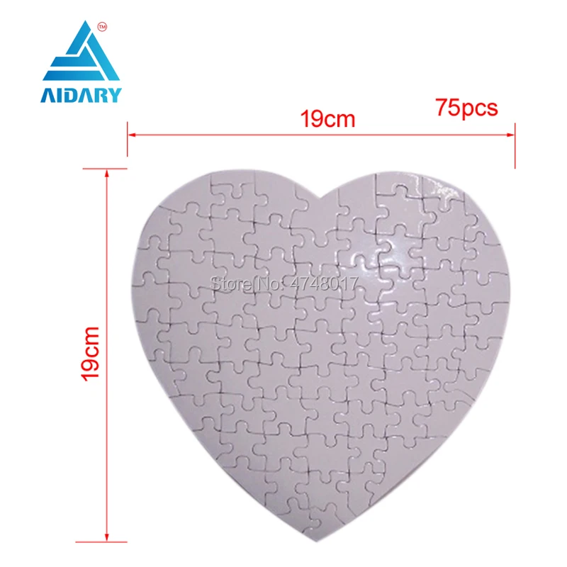 

AIDARY JinFa-001 19*19CM Heart Cardboard Sublimation Puzzle 75pcs P26