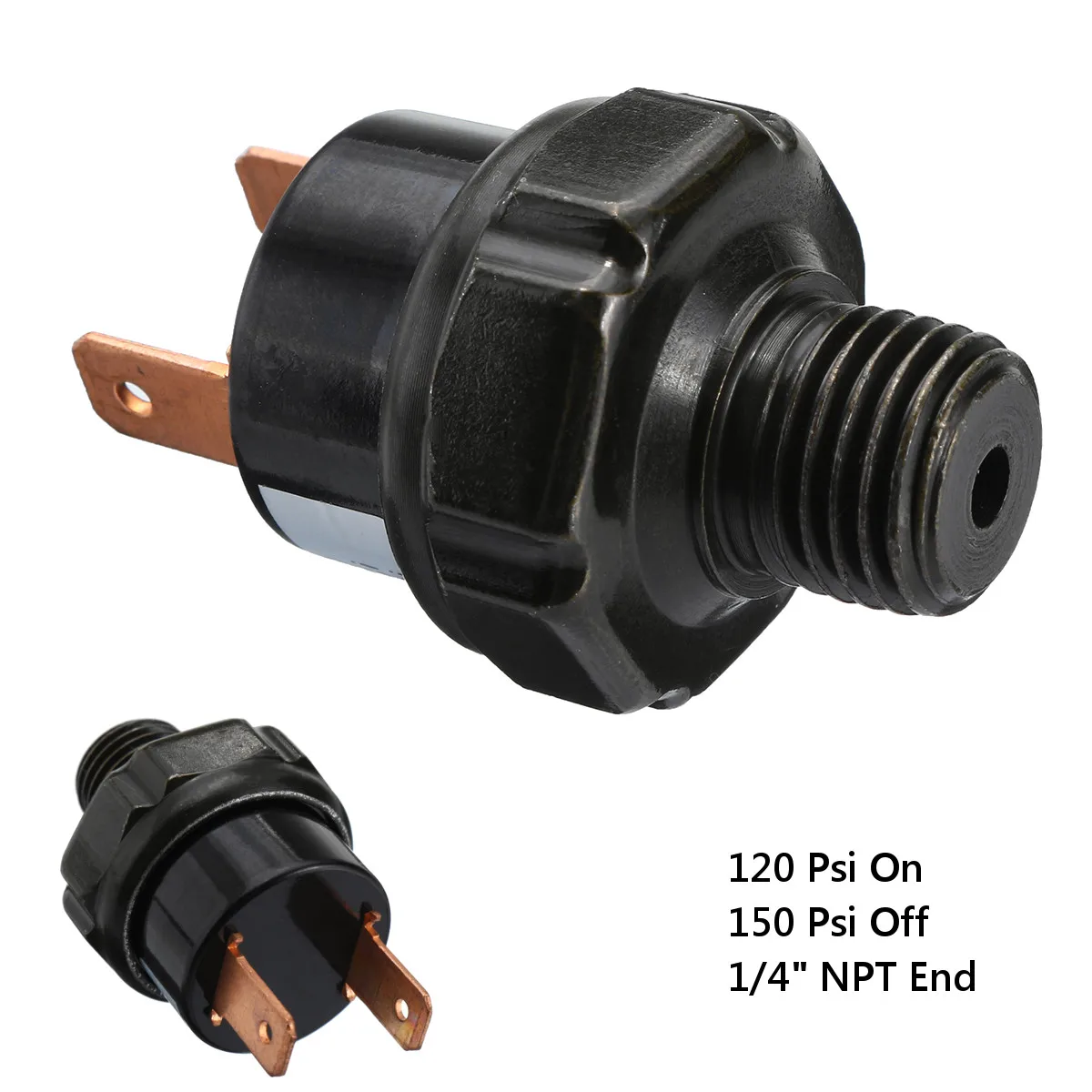 

Air Compressor Tank Pressure Control Switch 90 Psi On-200 Psi Off Air Ride Suspension