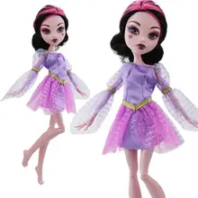 Кукольные аксессуары, милые наряды, фиолетовое мини-платье, кружевная Девичья юбка, летняя одежда для Monster High, для куклы Ever After High