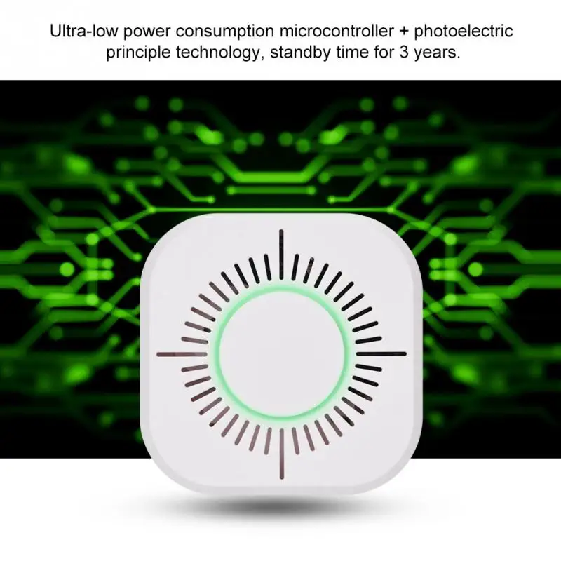 

Independent Wireless Smoke Detector Alarm Gas Leakage Warning Sensor Batteries Not Included