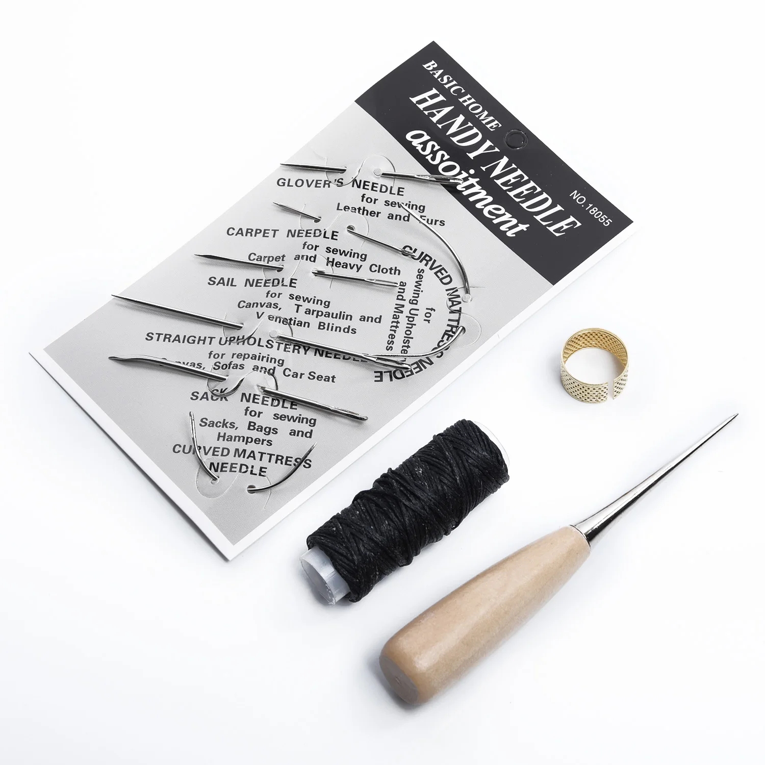 Кожаные Швейные иглы набор игл для шитья нитей наперсток Ручное шитье DIY инструмент