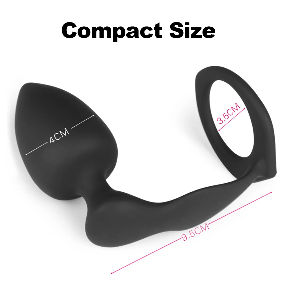 Male Prostate Massager Anal Plug With Delayed Ring Beads Plug Lock Butt Plug Adult Anal Sex Toys For Men Gays