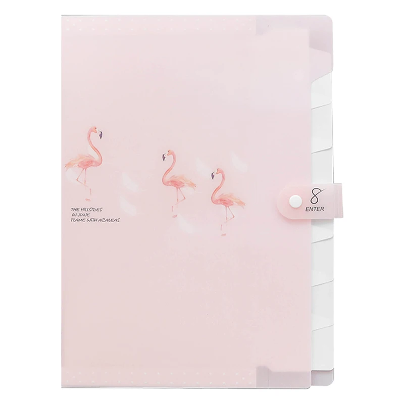 

A4 High Capacity Flamingo File Folder Document Organizer PP For Office School Storage Booklet Collect