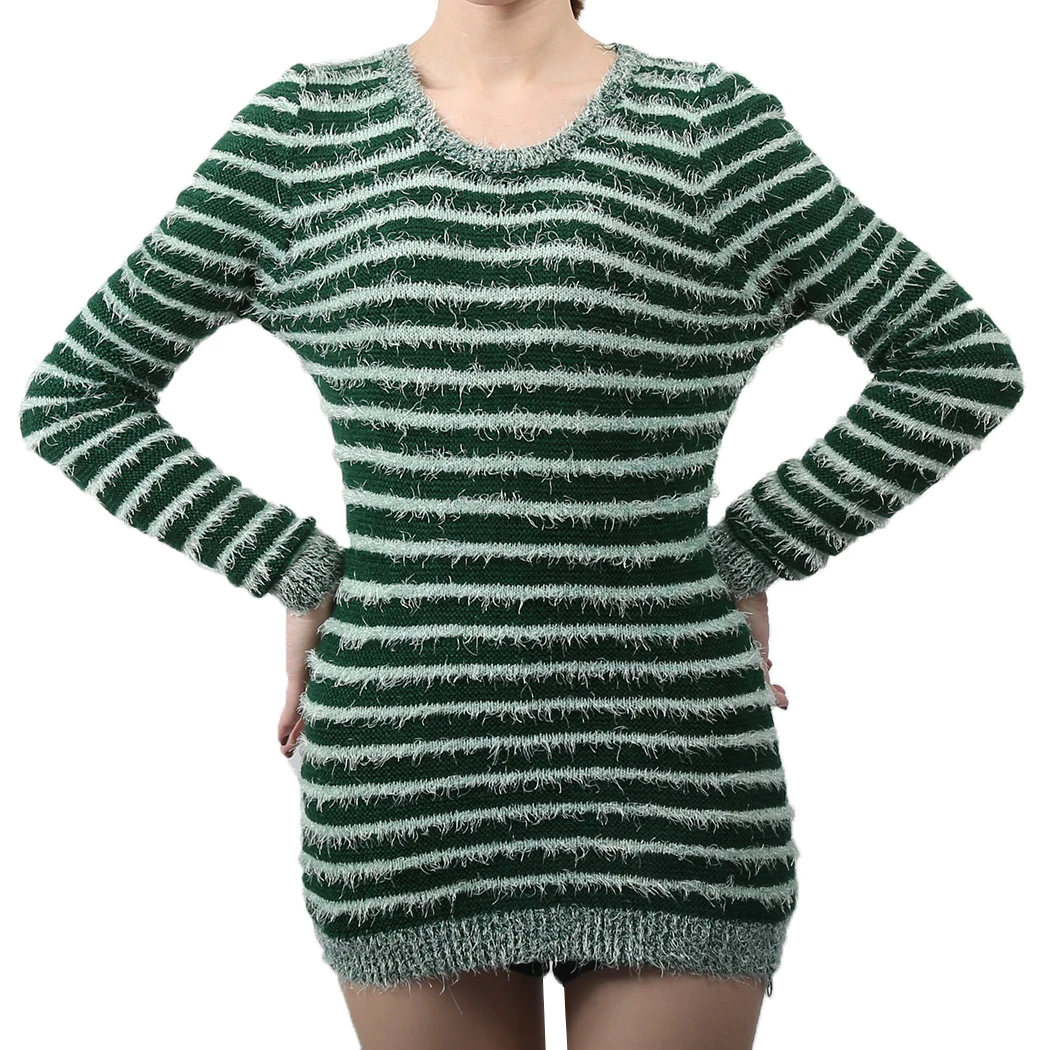 Women Slim Fit Knitted Jumper Tops Mohair Sweater Spring