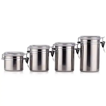 

Storage Food Sealed Cans Stainless Steel Tea Cans Tobacco Coffee Beans Storage Tanks Snack Storage Tanks Food Jars Canisters
