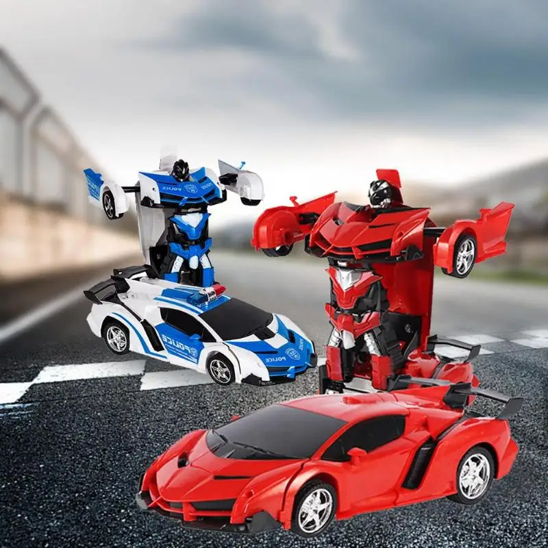 

2 in 1 RC Car Driving Sports Cars drive Transformation Robots Models Remote Control Car RC Fighting Toy Gifts Rc Transformer